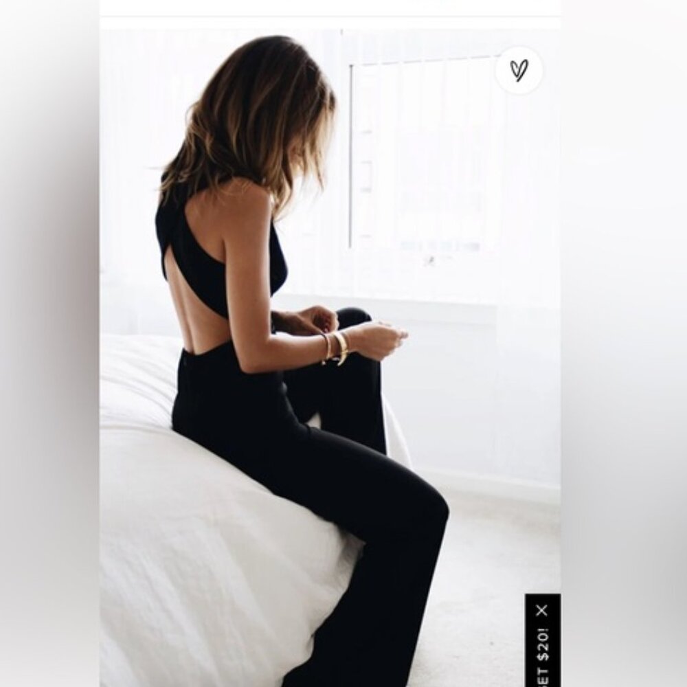Lulus Thinking Out Loud Black Backless Jumpsuit